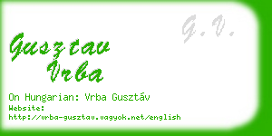 gusztav vrba business card